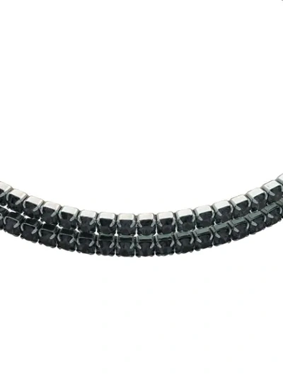 Shop Miu Miu Crystal Choker In Black