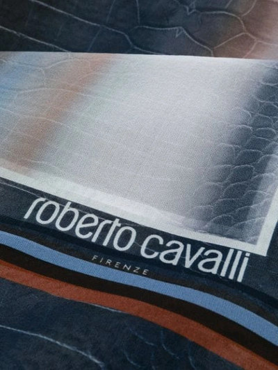 Shop Roberto Cavalli Printed Scarf - Black