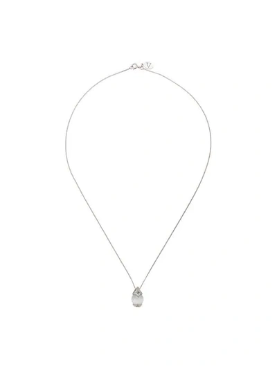Shop V Jewellery Crystal Ball Necklace In Silver