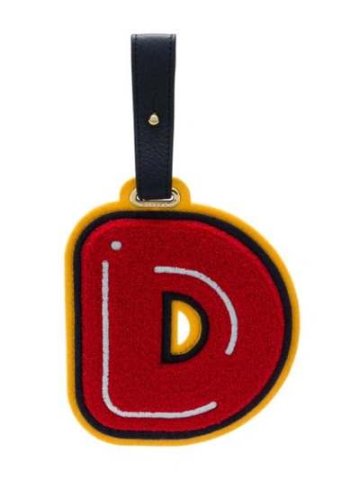 Shop Chaos Letter D Luggage Tag In Red