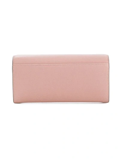 Shop Furla Chain Flap Wallet In Pink