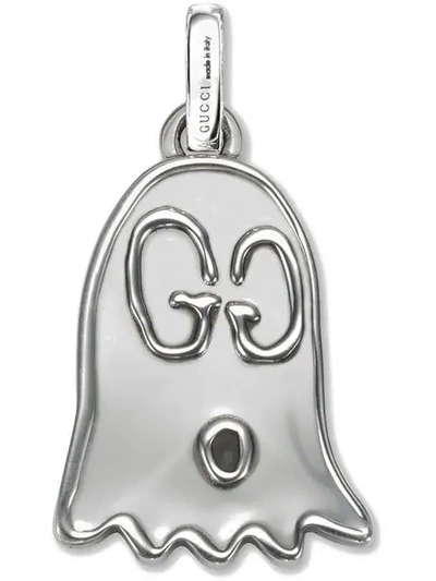 Shop Gucci Ghost Charm In Silver In Metallic