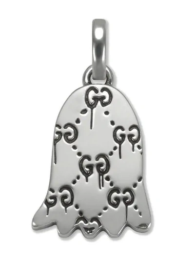 Shop Gucci Ghost Charm In Silver In Metallic