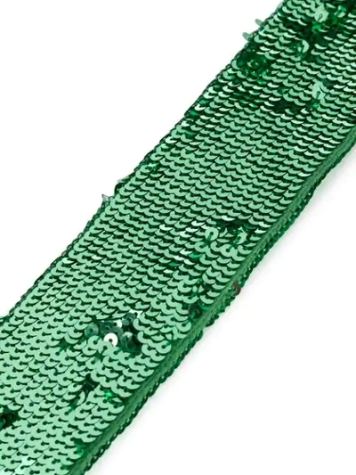 Shop Attico Embellished Waist Belt In Green