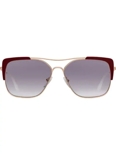 Shop Prada Eyewear Collection Square Sunglasses In Gold