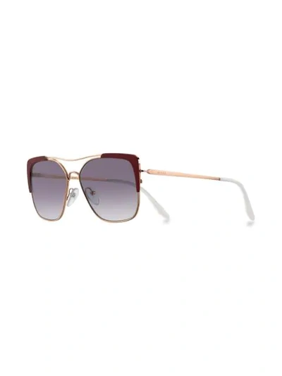 Shop Prada Eyewear Collection Square Sunglasses In Gold