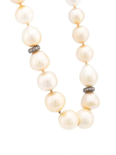 Shop Loree Rodkin Graduated Pearl Necklace In White