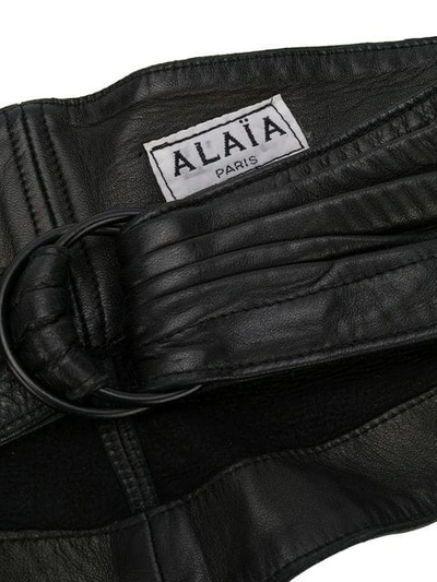 Pre-owned Alaïa Soft Corset Belt In Black