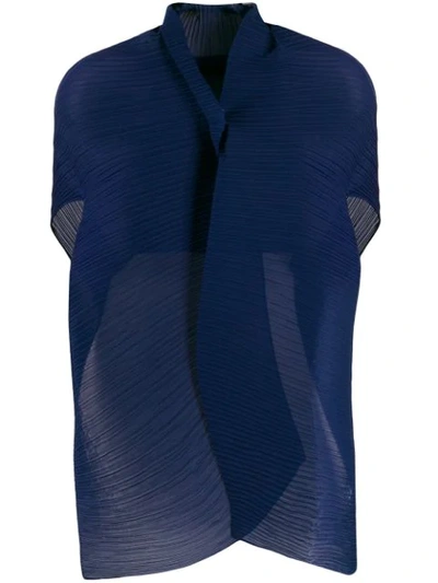 Shop Antonelli Plissierter Schal - Blau In Blue