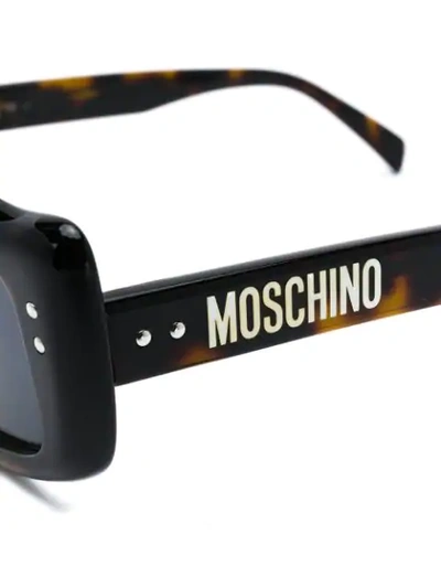 Shop Moschino Eyewear Ergonomic Square Sunglasses In Brown