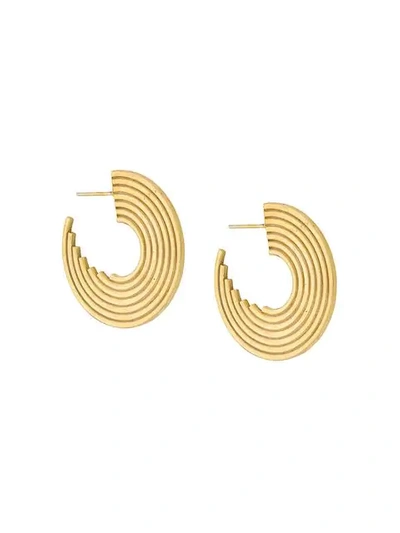 Shop Charlotte Valkeniers Spectrum Hoop Earrings In Gold