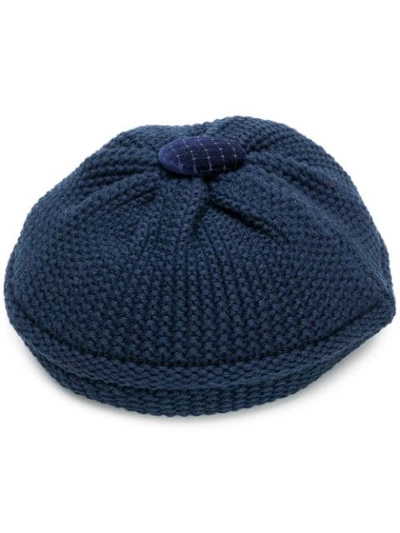 Shop Le Chapeau Knitted Beret - Blue