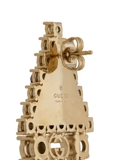 Shop Gucci Crystal-embellished Earring In Gold