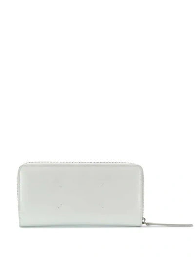 Shop Maison Margiela Zipped Continental Wallet In White
