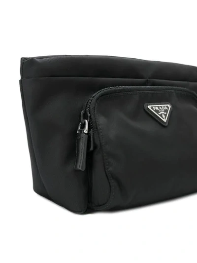 Shop Prada Nylon Wash Bag In Black