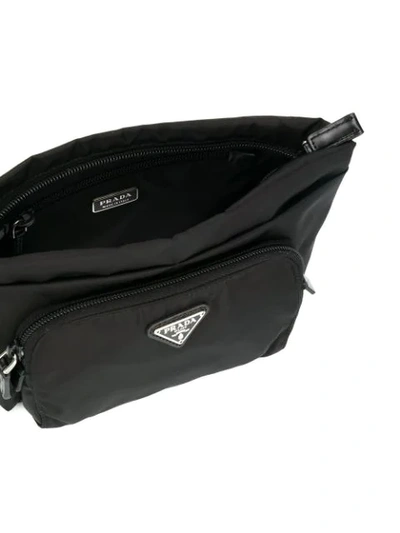 Shop Prada Nylon Wash Bag In Black