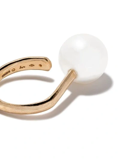 Shop Hum 18kt Yellow Gold Silver Lip Pearl Ring