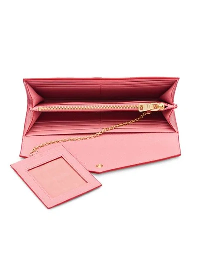 Shop Miu Miu Madras Love Wallet In Pink