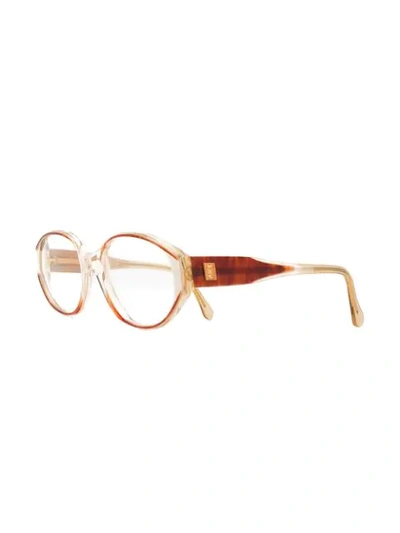 Pre-owned Saint Laurent 1990s Round Frame Glasses In White