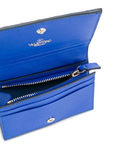 Shop Valentino Rockstud Wallet In Blue