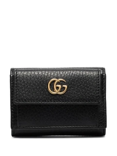 Shop Gucci Gg Marmont Wallet In Black