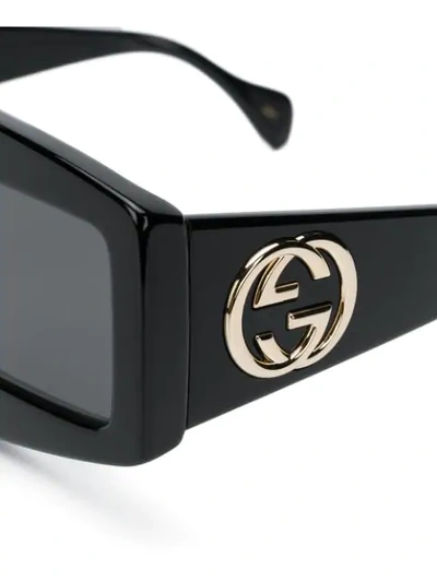 Shop Gucci Square Frame Sunglasses In Black