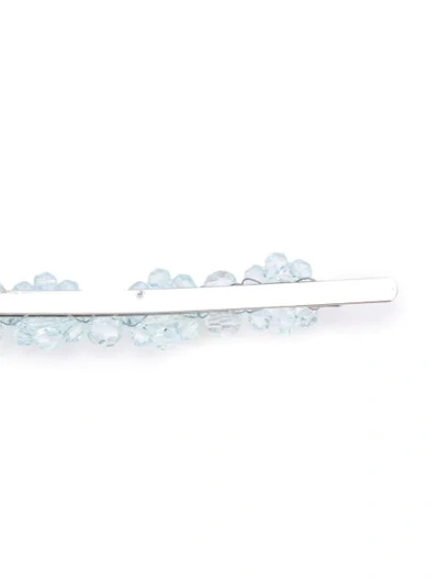 Shop Simone Rocha Floral Cut Hair Clip In Blue