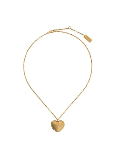 Shop Marc Jacobs Balloon Hear Pendant Necklace In Gold
