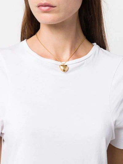 Shop Marc Jacobs Balloon Hear Pendant Necklace In Gold