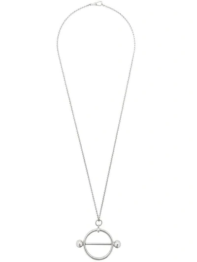 Shop Jw Anderson Silver Disc Pendant