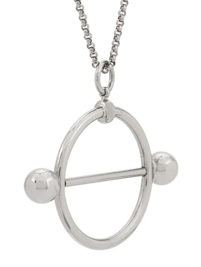 Shop Jw Anderson Silver Disc Pendant