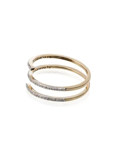 Shop Mateo Diamond Spiral Ring In Metallic