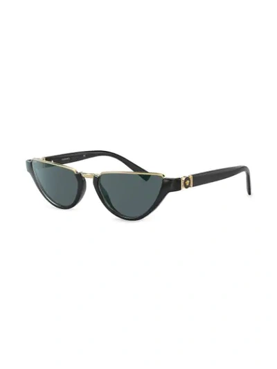 Shop Versace Cat Eye Sunglasses In Black