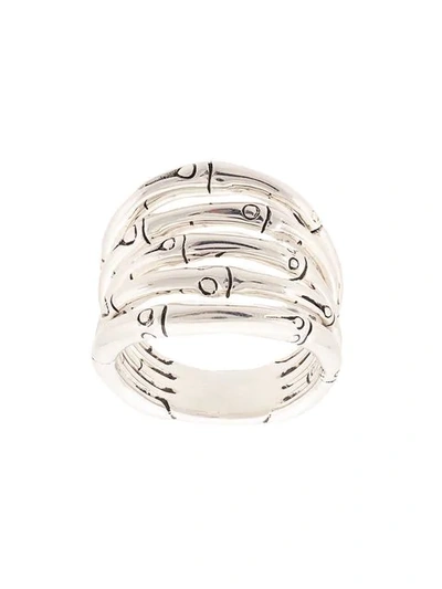 Shop John Hardy Bamboo Wide Ring In Silver