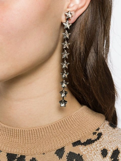 Shop N°21 Crystal Star Earrings In Silver