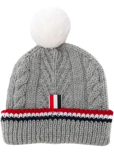 Shop Thom Browne Light Grey Merino Hat In 055 Light Grey