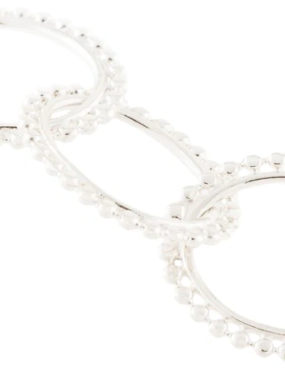 Shop Natalie Marie Dotted Oval Chain Bracelet In Silver