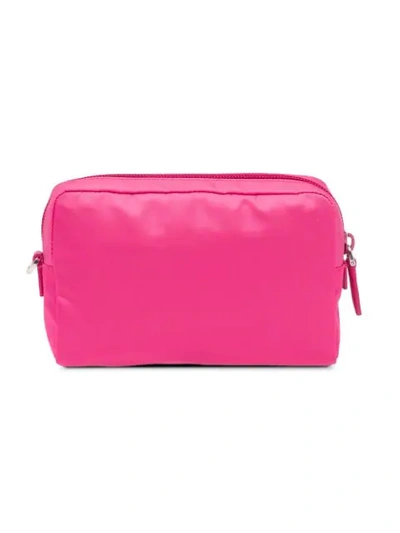 Shop Prada Fabric Cosmetic Pouch In Pink