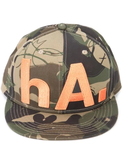 Shop Haculla Camouflage Print Hat In Green