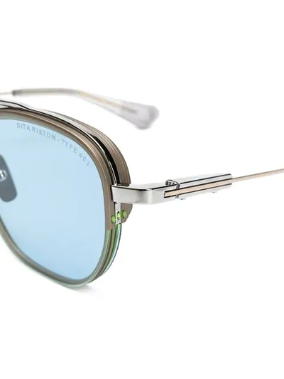 Shop Dita Eyewear Rikton Type Sunglasses In Metallic