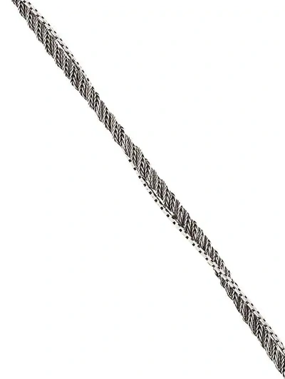 Shop Emanuele Bicocchi Twisted Chain Necklace In Silver