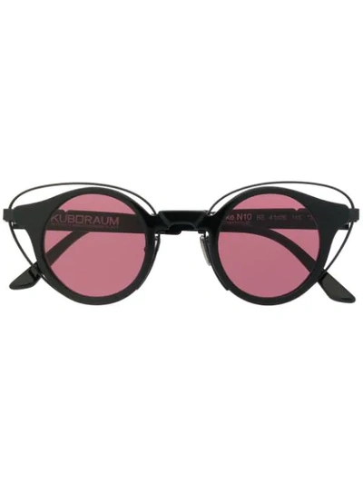Shop Kuboraum Cat Eye Sunglasses In Black