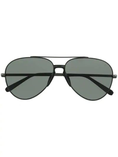 Shop Brioni Aviator Sunglasses In Black