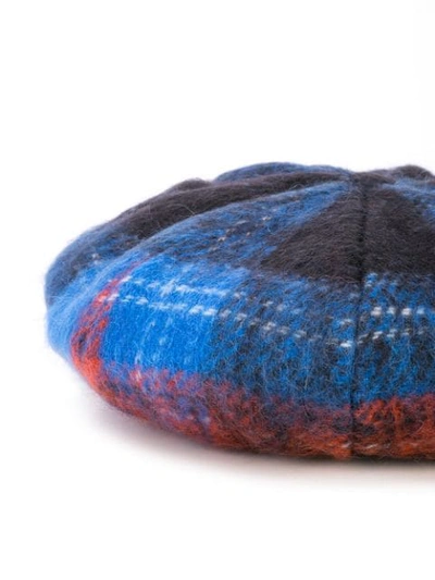 CHARLES JEFFREY LOVERBOY TARTAN FLAT CAP - 蓝色