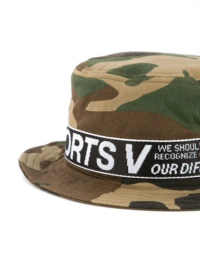 Shop Ports V Logo Camouflage Flat Hat In Multicolour