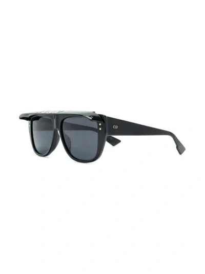 Shop Dior Club 2 Square-frame Sunglasses In Black