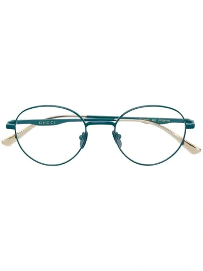 Shop Gucci Eyewear Round Frame Glasses - 003