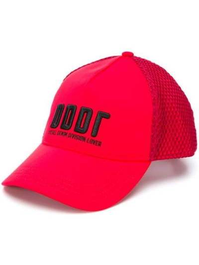 Shop Diesel Neoprene Baseball Cap In Red