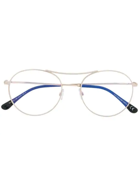 thin frame gold glasses