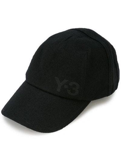 Shop Y-3 Adidas X Yohji Yamamoto Logo Cap In Black